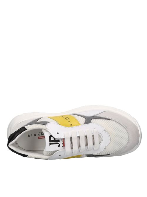 Sneakers in pelle e tessuto JOHN RICHMOND | 79919 VESUVIOBIANCO-ARGENTO-GIALLO